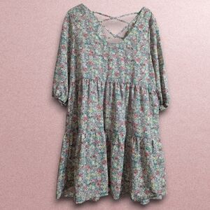 NWT Umgee Floral Teired Dress Size Small